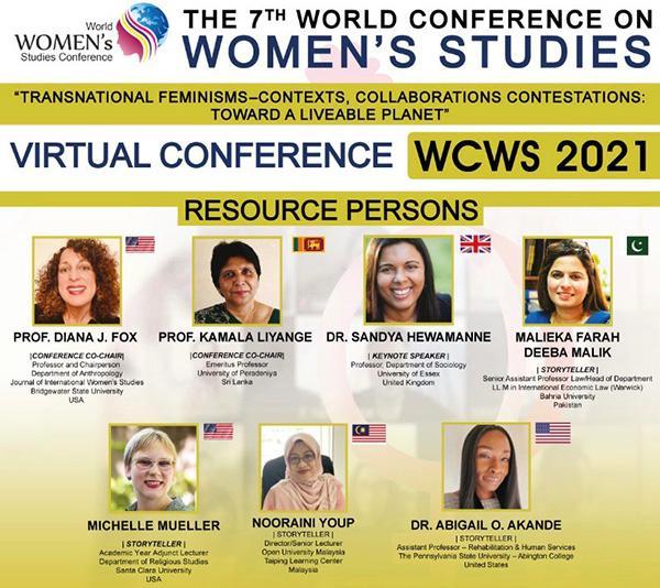 Virtual Conference flyer showing 7 speakers