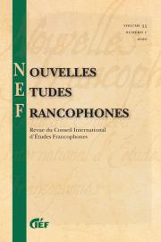 Nouvelles Etudes Francophones cover image link to story