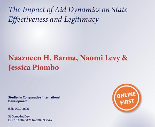 The Impact of Aid Dynamics on State Effectiveness and Legitimacy