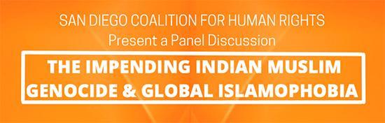 The Impending Indian Genocide and Global Islamophobia panel flier heading