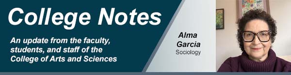 college notes header with Alma Garcia from Sociology