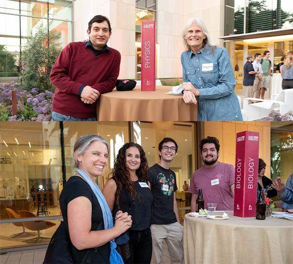 Top (Left to Right): Bachana Lomsadze (Physics) and Betty Young (Physics). Bottom (Left to Right): Christelle Sabatier (Biology), Laura Cocas (Biology), Robert Brock (Neuroscience), Christopher Arellano Reyes (Biology)