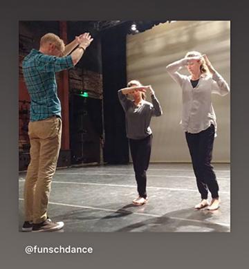 Brian Thorstenson working with dancers Arletta Anderson and Rosemary Hannon