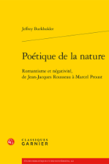Jeff Burkholder book cover Poétique de la nature