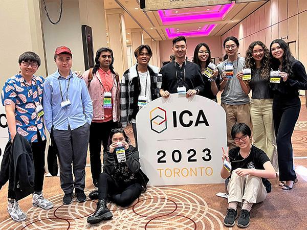 David Jeong and students at ICA 2023 in Toronto, Canada.