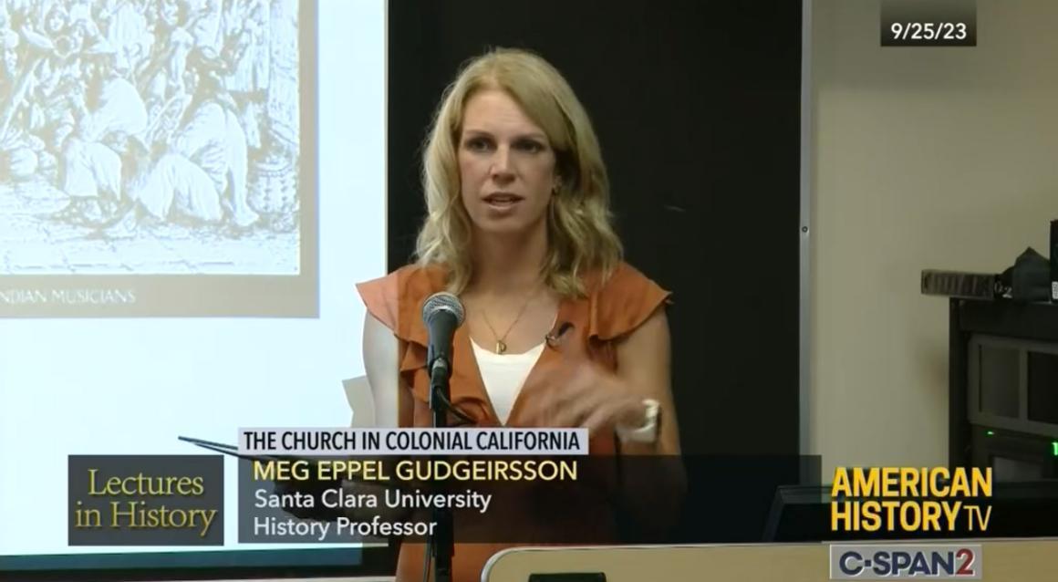 Meg Eppel Gudgeirsson lecturing on CSPAN on Sept 25 2023