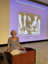 Nancy C. Unger speaking at Wofford College