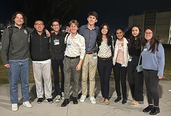 SCU Physics students at the 2023 American Physical Society Far West Section Annual Meeting in San Diego, CA