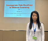 Yujie Ge at California Language Teachers Association conference