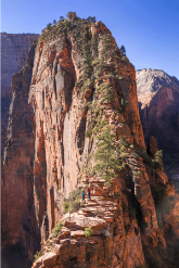 Alberto walked up the Angel's Landing trail in Zion National Park, Utah, during a personal quest discussed in his chronicle.