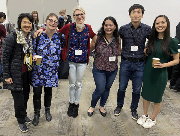 Birgit Koopmann-Holm with colleagues at the Annual Convention of the Society for Personality and Social Psychology in San Diego, CA.