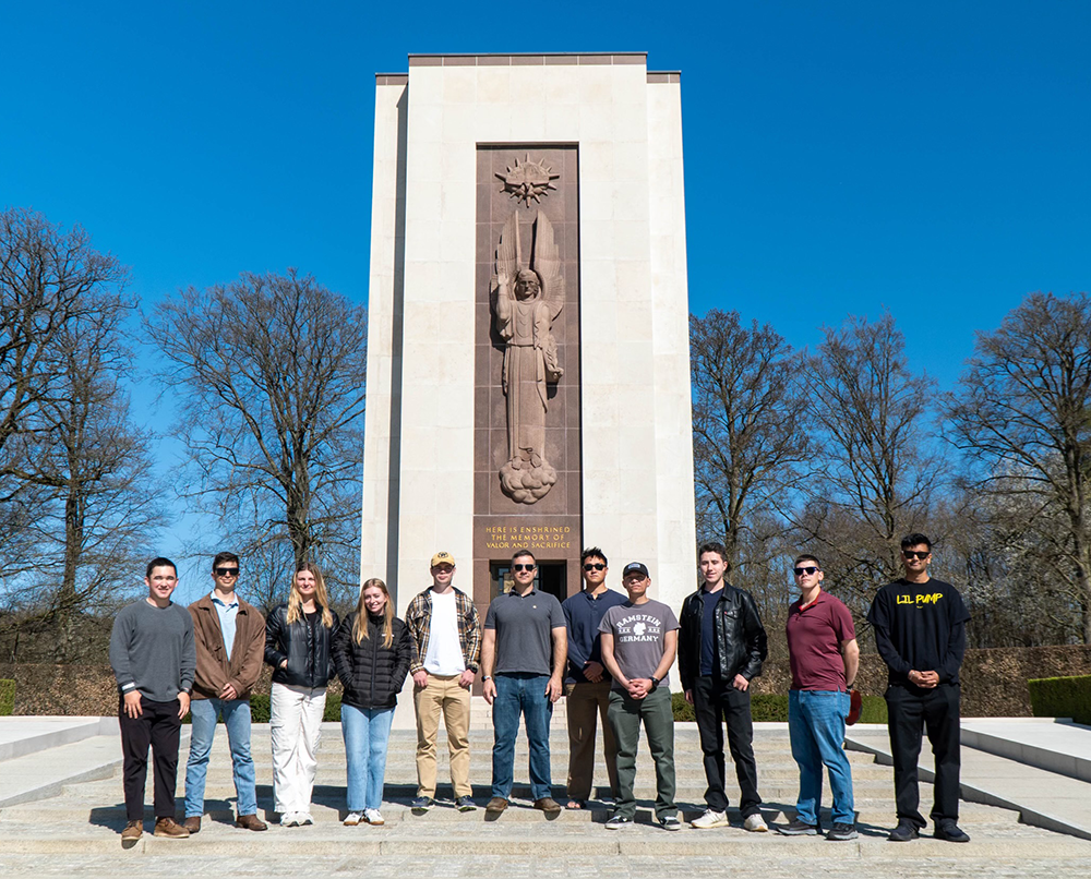 Military Science Cadets & Cadre at the Luxembourg American Cemetery, Luxembourg BE.