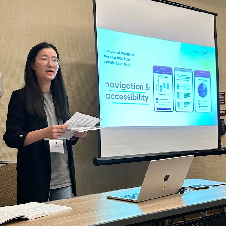 Qiuwen Li presenting at HICE