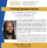 Poster for Justin Clardy talk on Philosophy at SJSU