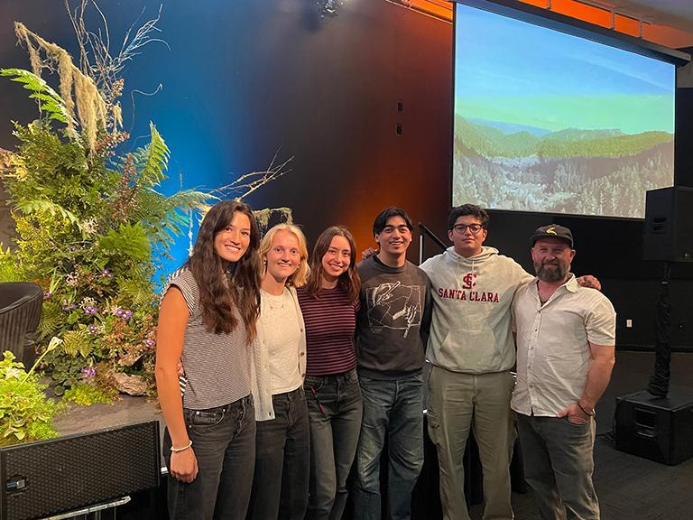 SCU students at the Under the Redwoods Live conference 2025
