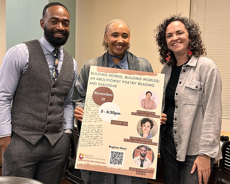 Daniel B. Summerhill, Maddy Clifford (Oakland-based writer, artist and organizer), Chrissy Hernandez (Cal State Monterey Bay)