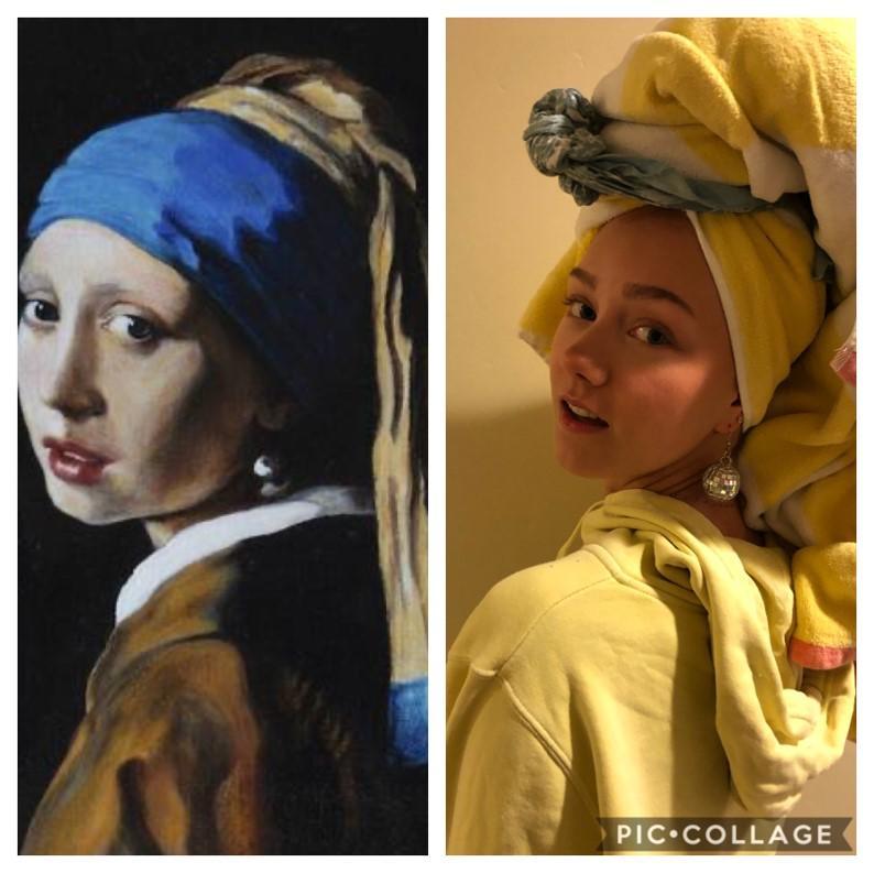 Bella Kozlak '22 (Communication) - Girl with a Pearl Earring by Johannes Vermeer