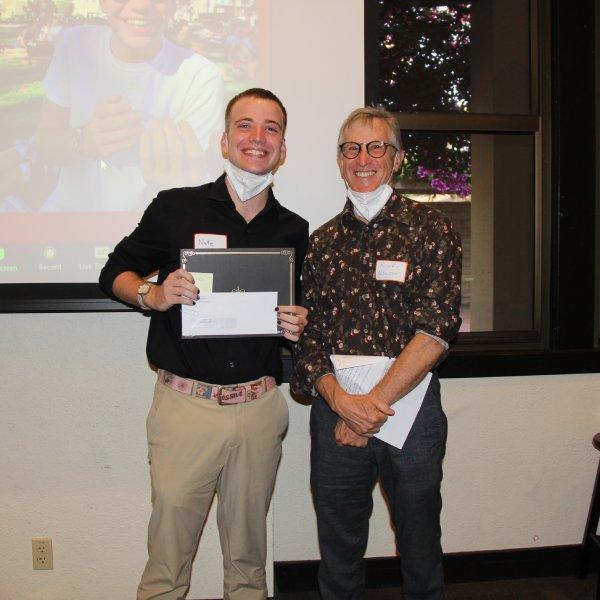 Nathaniel Metz and Professor Kirk Glaser