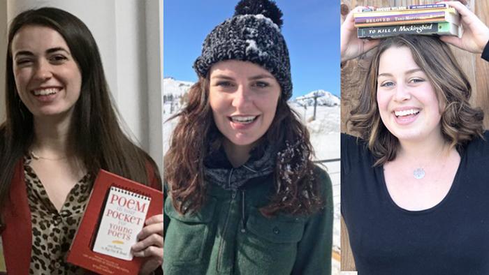 Three people smiling in separate photos. image link to story