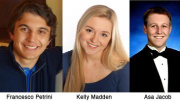 Three smiling individuals named Christopher Ellal, Emily Fullhart, and Alex Adams.