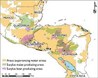 Map of Mexico and Central America showing different geological regions.