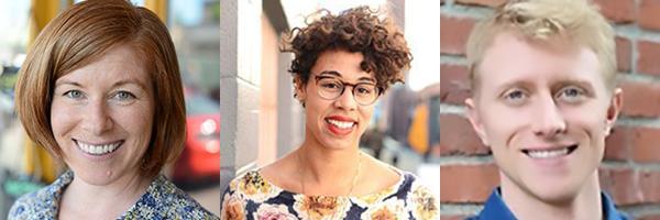 Three individuals identified as alumni: DeLeuw, Stowe, and Price. image link to story