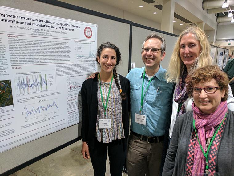 Claire Smoker with Chris Bacon, Iris Stewart-Frey and Leslie Gray image link to story