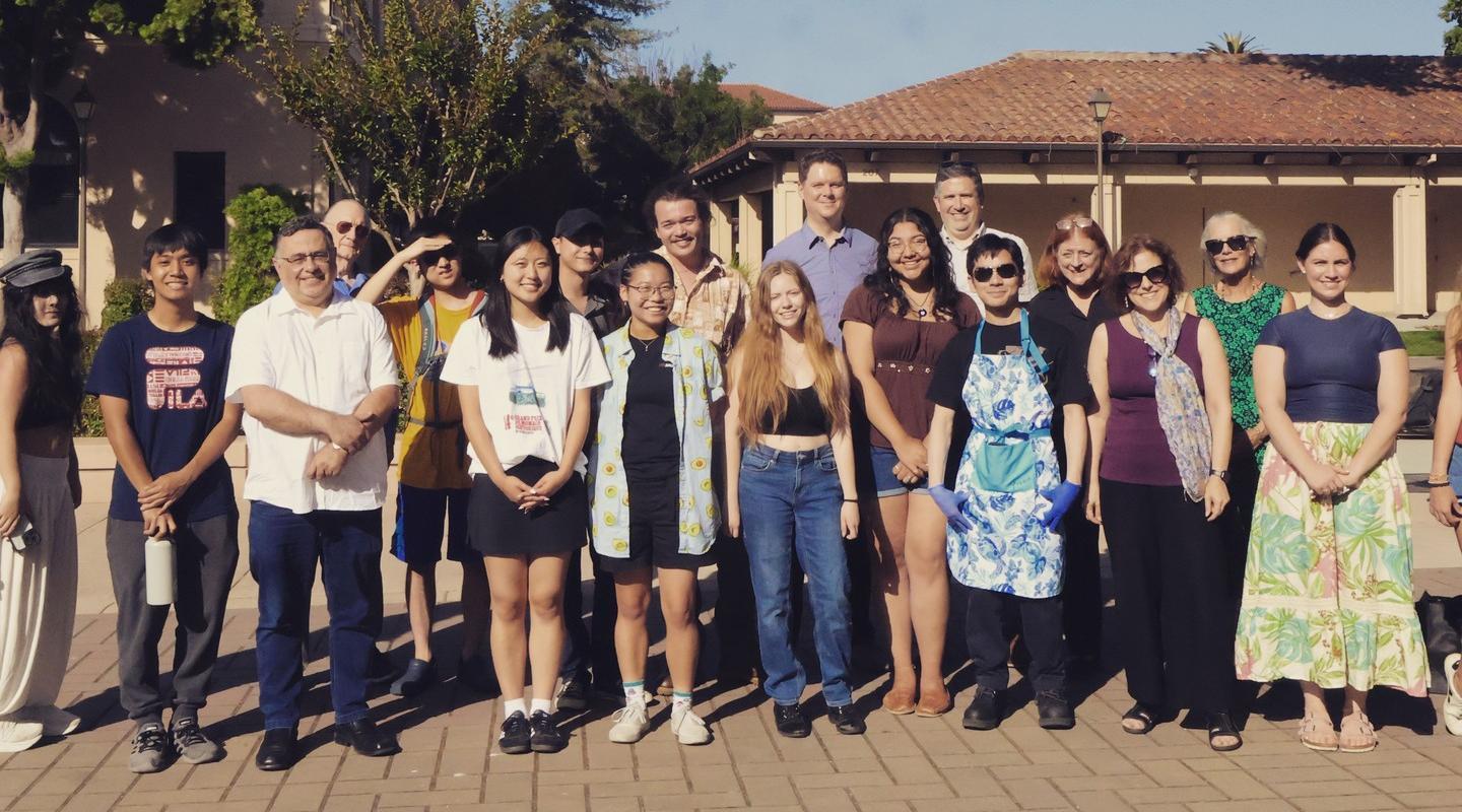 Students and faculty at the 2024 History Club potluck 