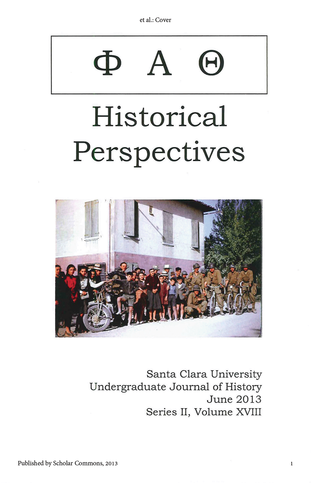 Historical Perspectives 2013, volume 18