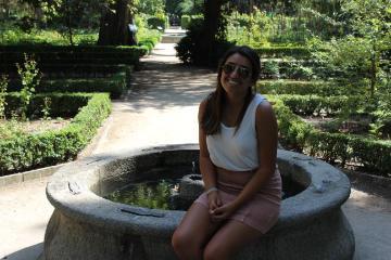 Victoria in a park in Madrid.