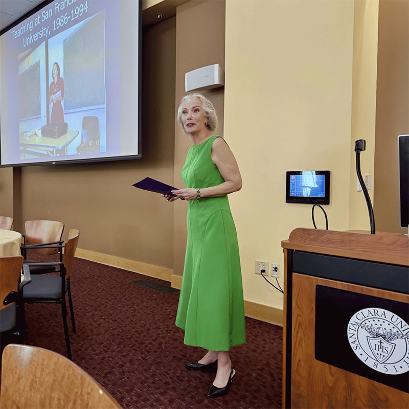 Nancy Unger lecturing
