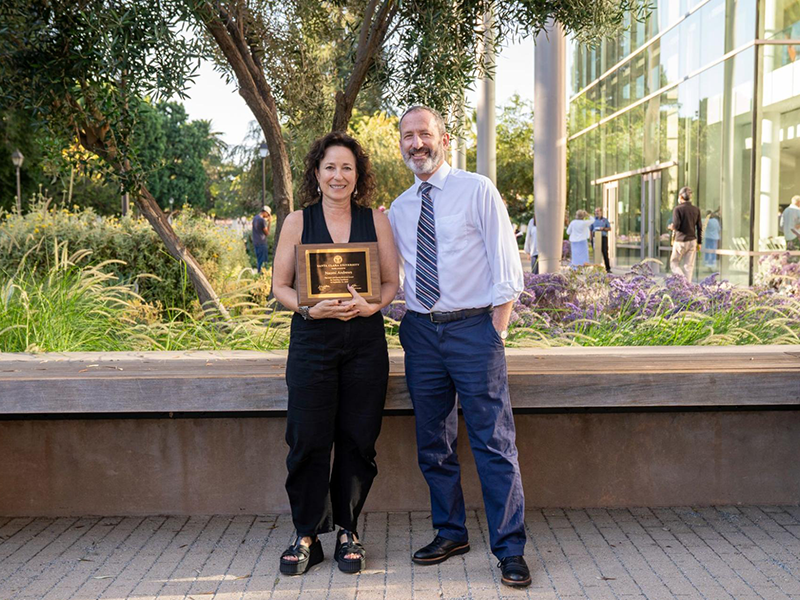 Naomi Andrews and Provost Glaser outside SCDI