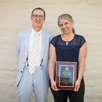 Christelle Sabatier, winner of the 2022 Dr. David E. Logothetti Teaching Award