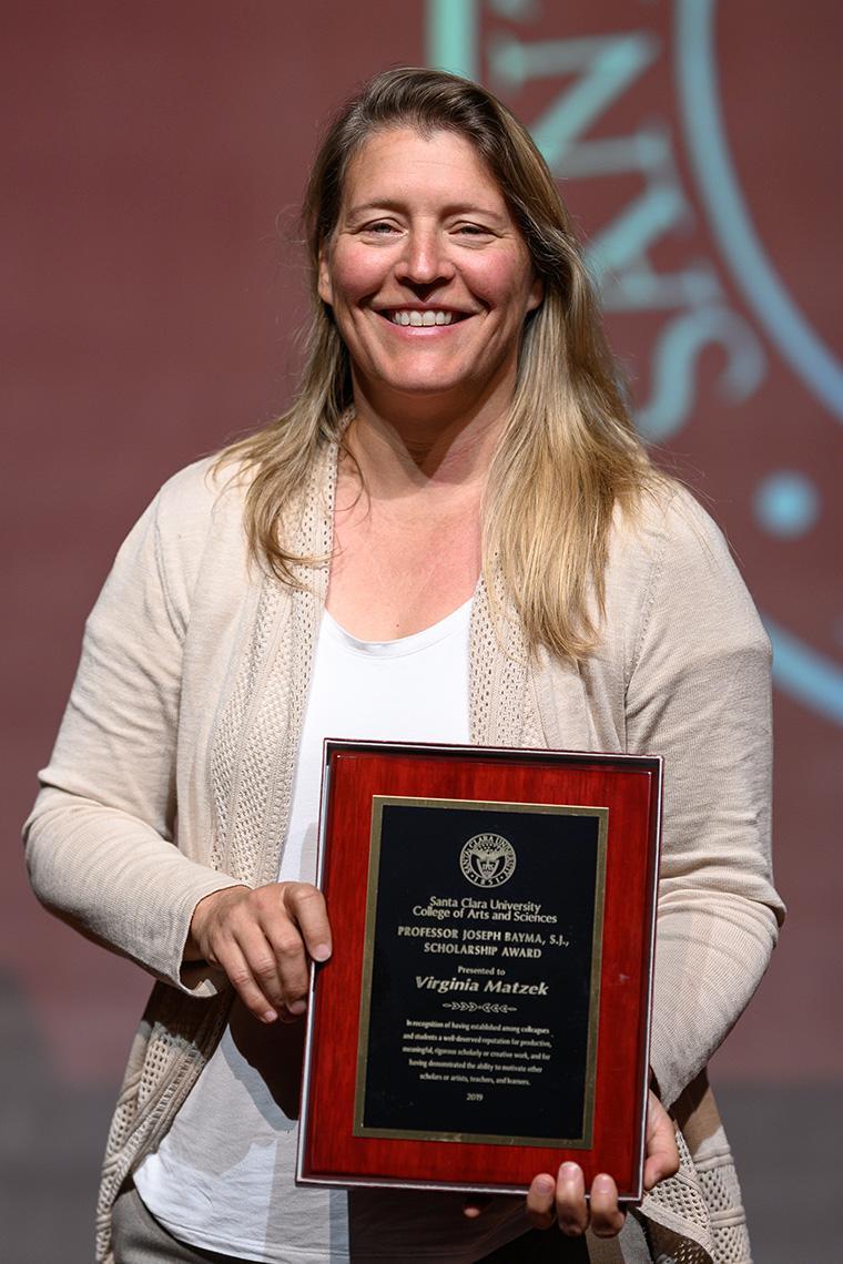 Virginia Matzek, winner of the 2019Professor Joseph Bayma, S.J., Scholarship Award