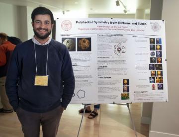 Student with poster presentation