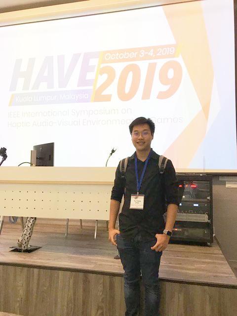 Yu Yang Chee '22 at the 2019 IEEE HAVE conference in Kuala Lumpur image link to story