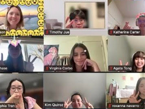 Virginia Corbo and fellow zoom participants