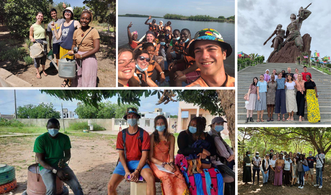 Collage of Willy Martinez's Senegal trip 5 photos
