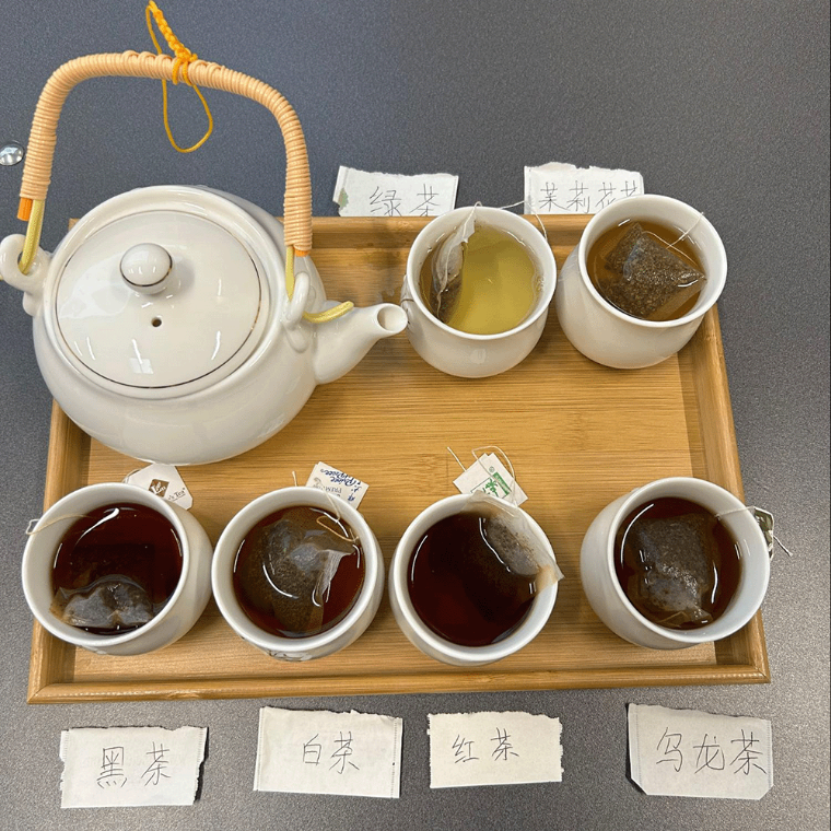 tea pot and six cups of Chinese tea