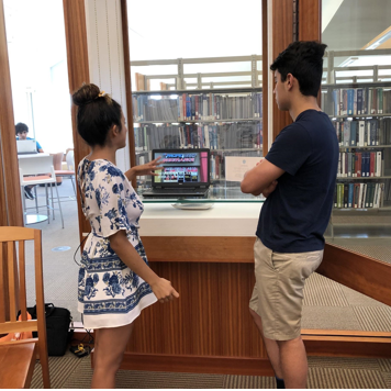 Sophia Bernal discussing her project image link to story