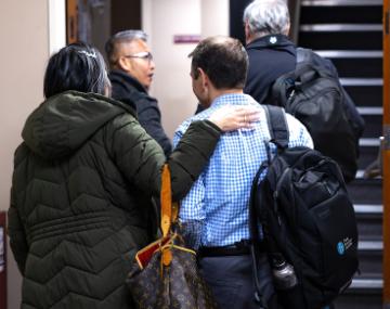 Students walk to classroom