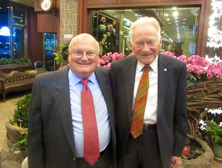 Fred Parrella with colleague in Korea