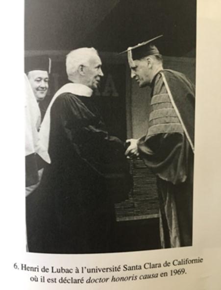 Henri de Lubac received an honorary doctorate from Santa Clara