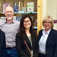 Thien-Huong Ninh, center, discussed her book on Vietnamese in the U.S. and Cambodia