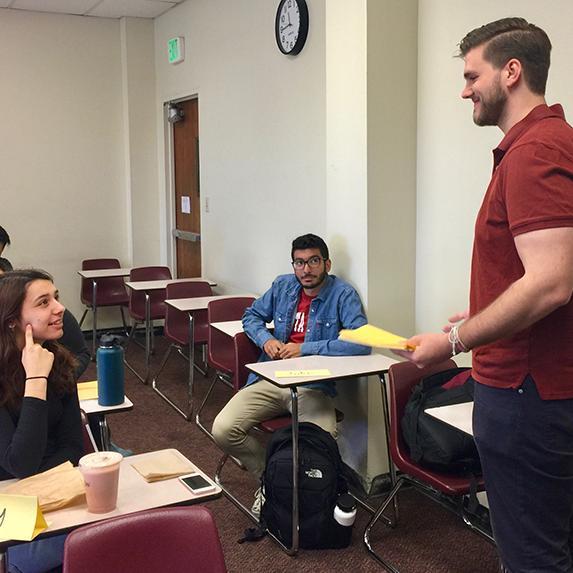 Nick Nagy leading classroom