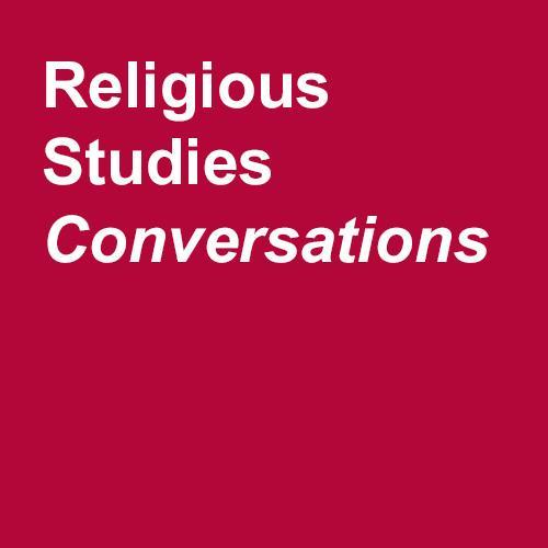religious studies conversations in white text on red background