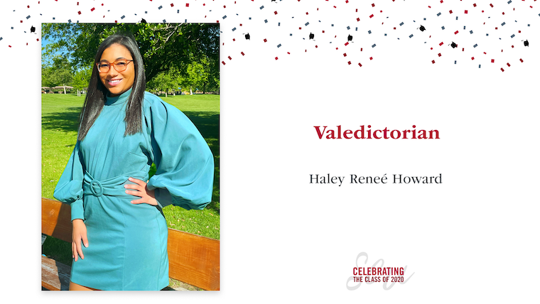 Haley Howard Valedictorian 2021 image link to story