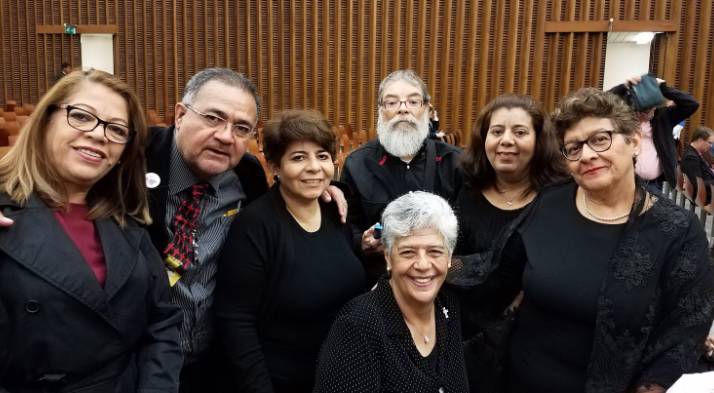 Sister Ana Maria Pineda with neices and nephews of Oscar Romero