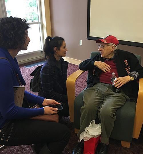 Max Garcia with students