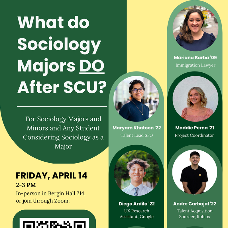 What do Sociology Majors Do After SCU flyer image link to story